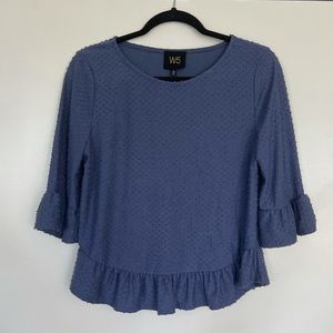 Dotted ruffled blouse